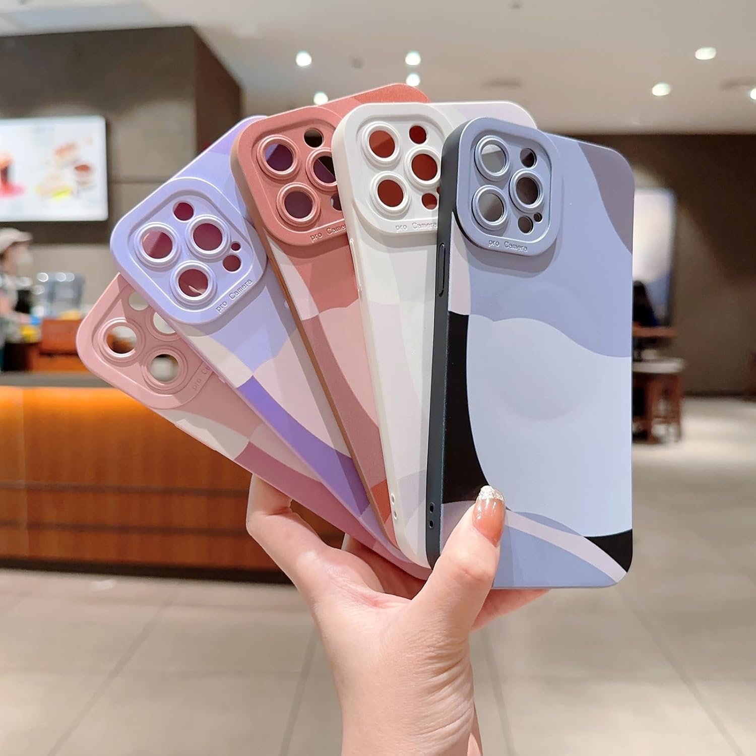 YKCZL Funda magnética compatible con iPhone 12 Pro Max con MagSafe, bonito patrón de arte pintado, protector completo de lente de cámara, delgada y