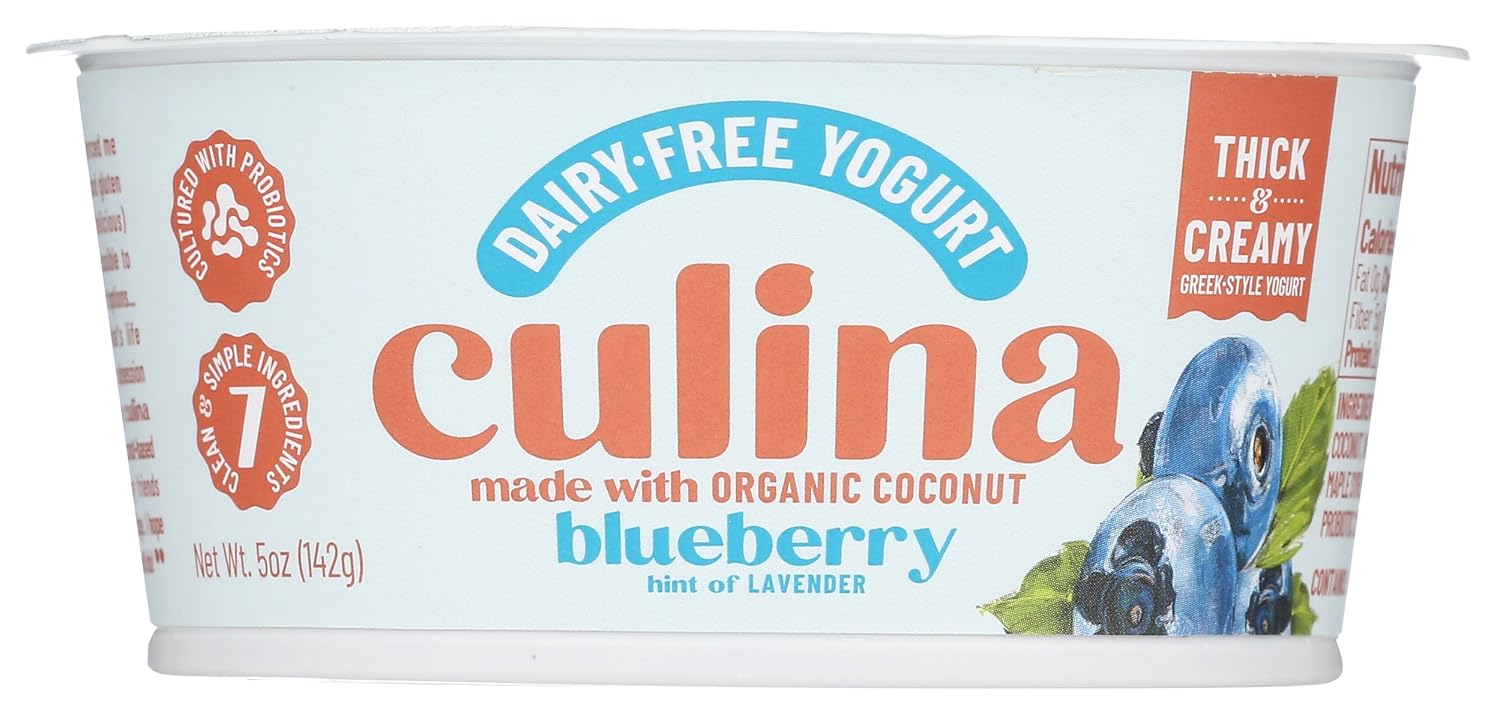 CULINA Yogur de coco y arándanos y lavanda, 5 onzas