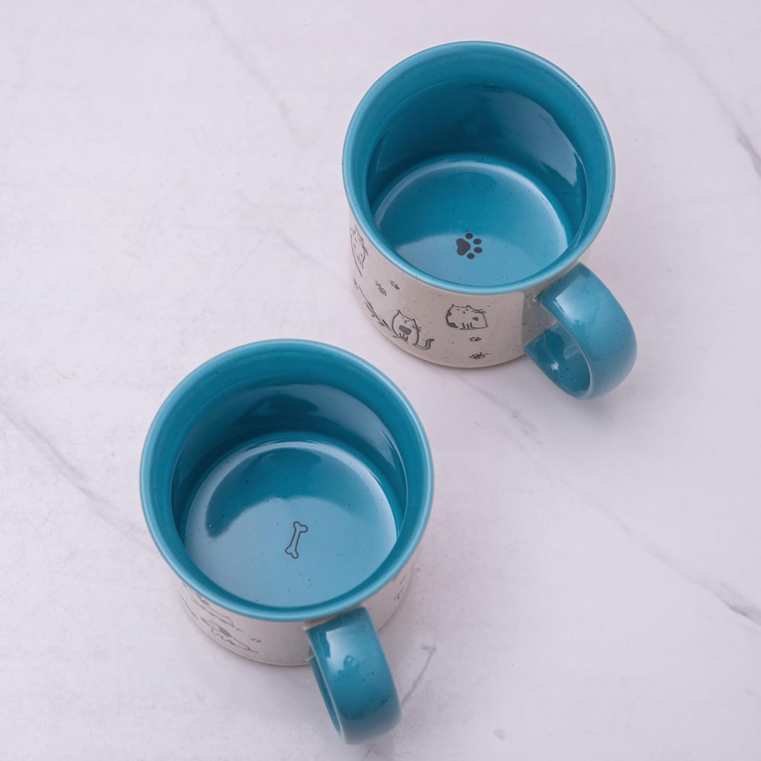 AmorArc Juego de 2 tazas de café de cerámica grandes de 22 onzas, tazas de gran tamaño con mango grande para hombres, mujeres, papá, mamá, taza