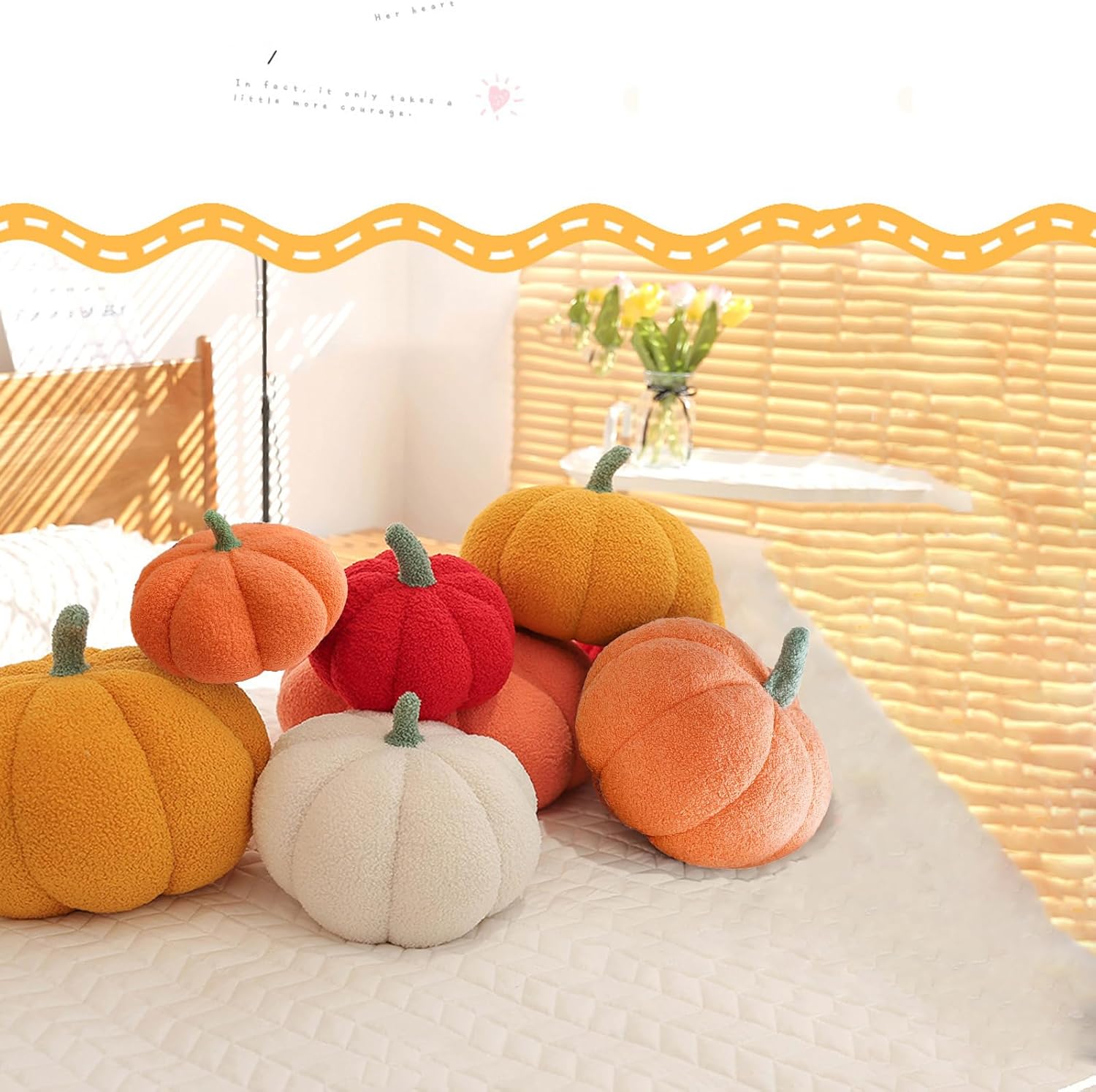Juguete de peluche esponjoso de calabaza de Halloween, almohada de calabaza, almohada decorativa en forma 3D de Acción de Gracias, suave y linda,