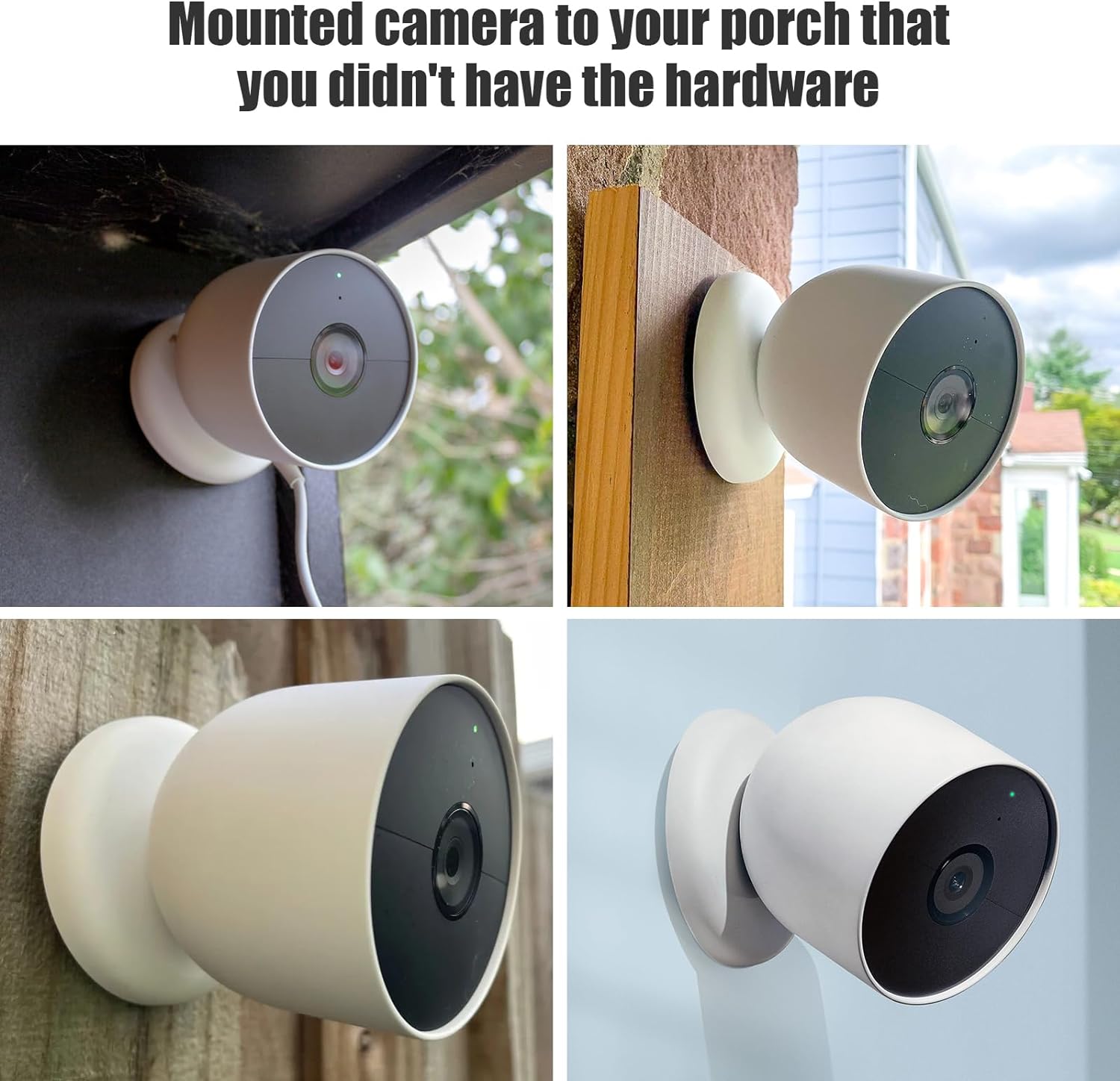 Placa de montaje en pared para batería Google Nest Cam (exterior o interior), pieza de repuesto para collar de bloqueoanclajes de pared compatibles