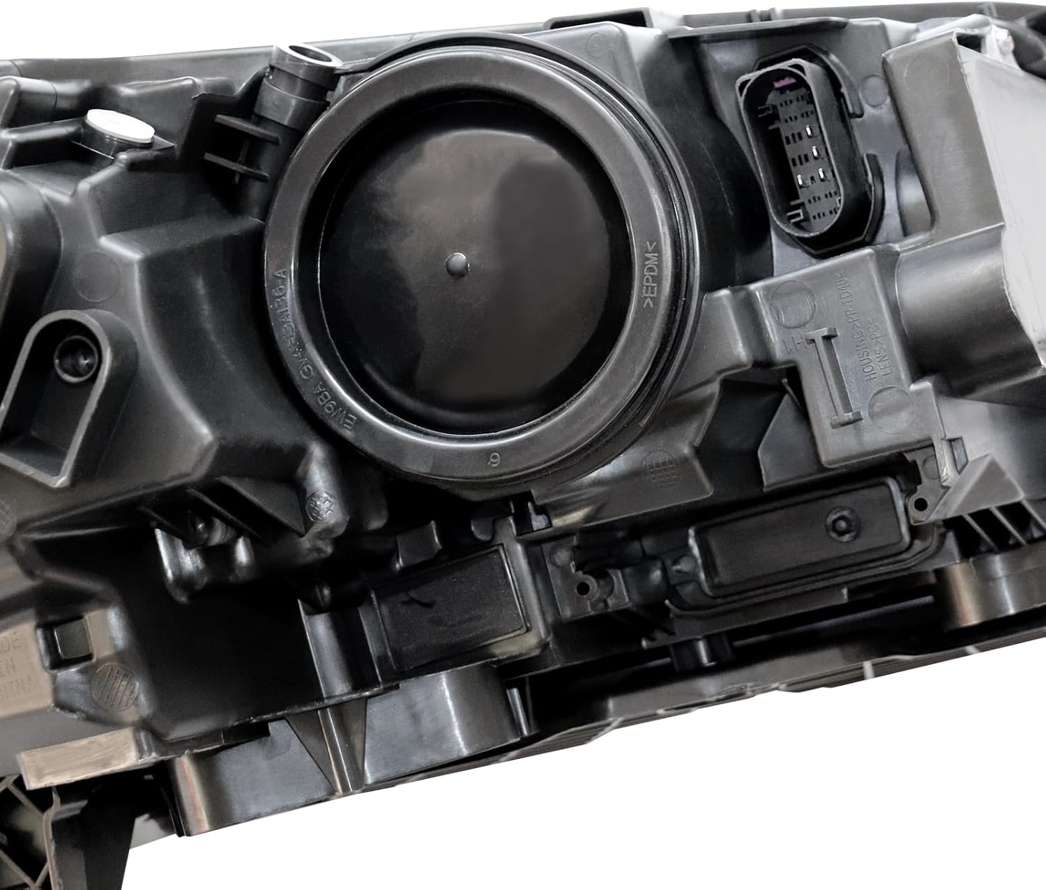 CNCEST Faros delanteros halógenos cromados sin LED DRL, ajuste directo, carcasa cromada, lente transparente para modelos Ford Escape 2017-2019, lado