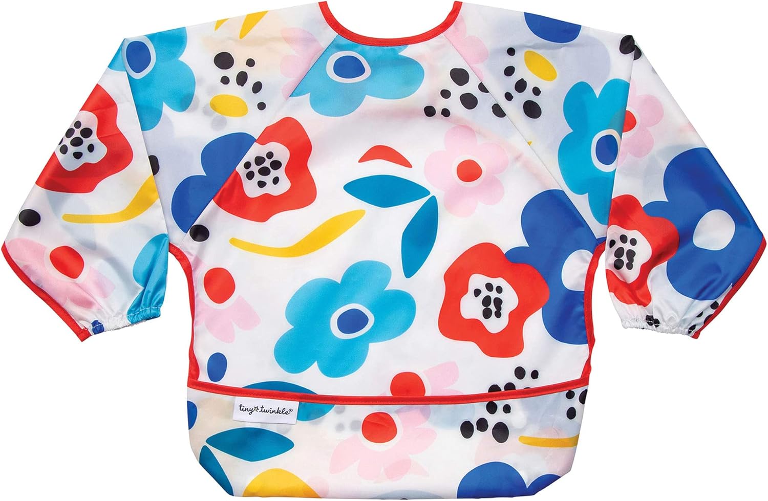 Tiny Twinkle Babero de bebé a prueba de desorden, traje de babero de manga completa, babero impermeable para niños pequeños, lavable a máquina,