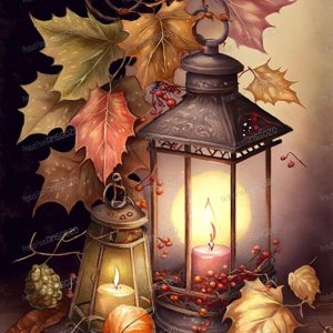 RMSGOZO Kits de pintura de diamantes de farol de otoño 5D, pintura de diamante de paisaje, kits de arte de diamantes redondos completos para adultos RMSGOZO Kits de pintura de diamantes de farol de otoño 5D, pintura de diamante de paisaje, kits de arte de diamantes redondos completos para adultos