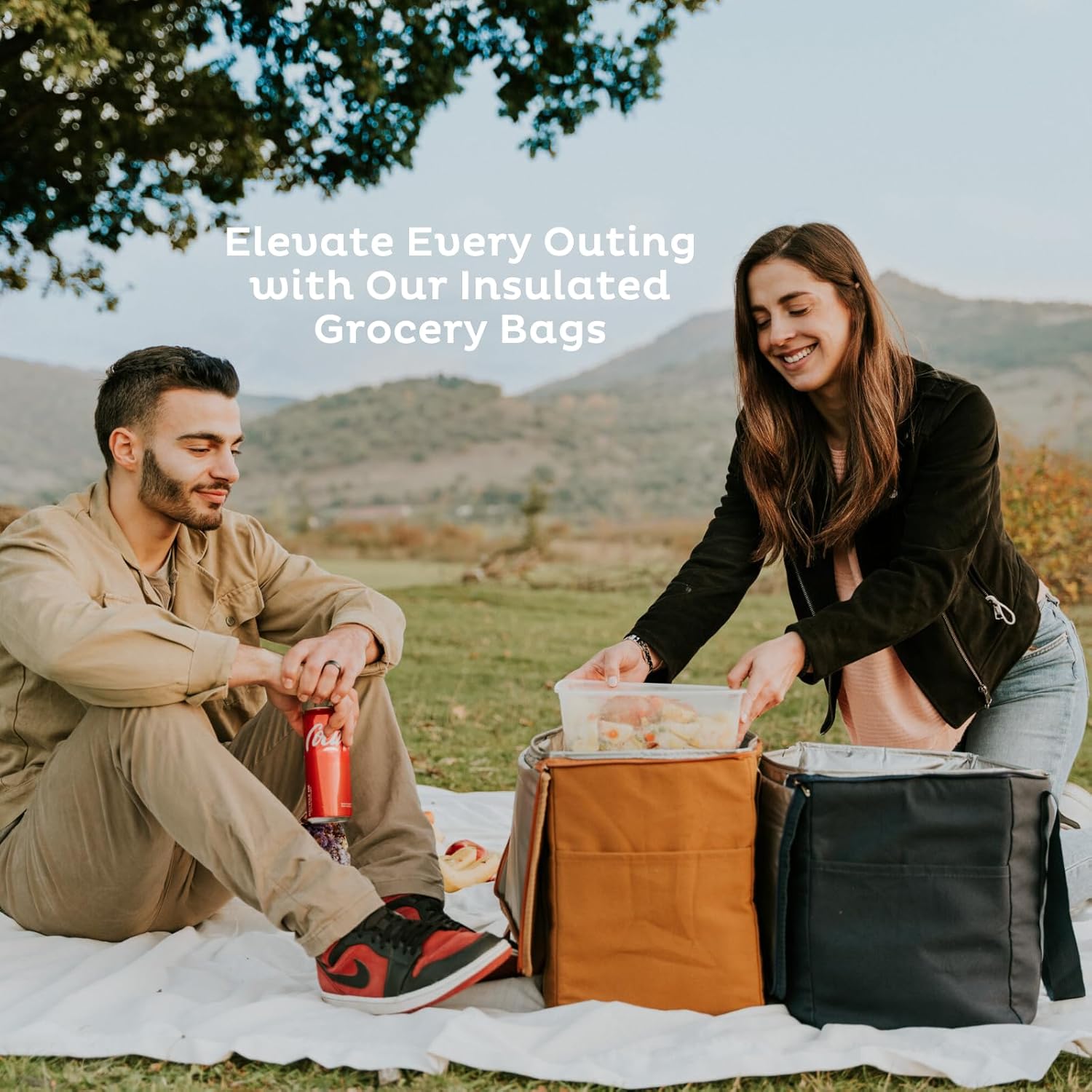 Bolsa de comestibles reutilizable aislada  a prueba de fugas, bolsa térmica grande aislada  Bolsas de compras aisladas para comestibles, bolsa