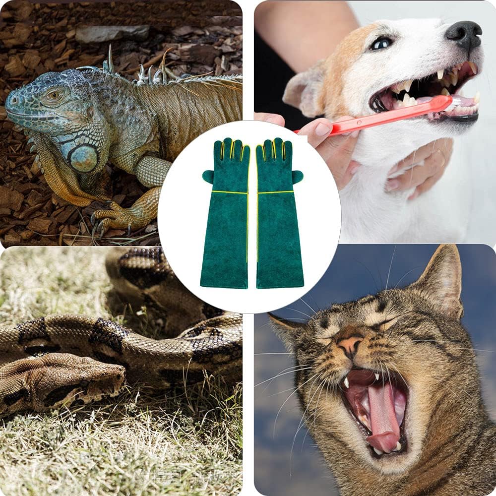 Guantes de trabajo antimordeduras, 23.6in, resistentes a las mordeduras, guantes de manipulación de animales para soldadura, jardinería, manipulación