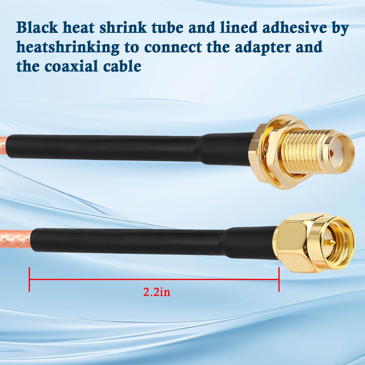 XRDS -RF Cable SMA de 1 pie, macho SMA a mamparo hembra SMA RG316 SMA Cable de extensión para 4G LTE Router celular SDR USB Dongle receptor (2