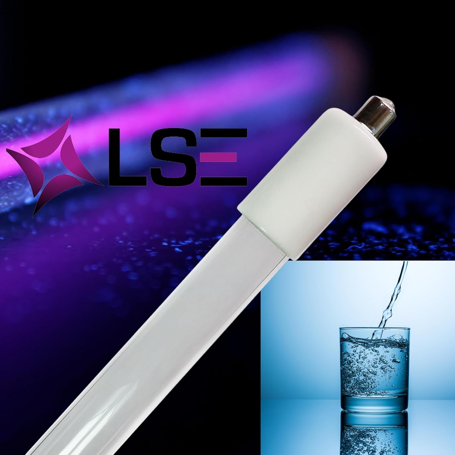 LSE Lighting Bombilla ultravioleta UVC de 16 vatios G10T5L, base de un solo perno de 14.06 pulgadas de longitud