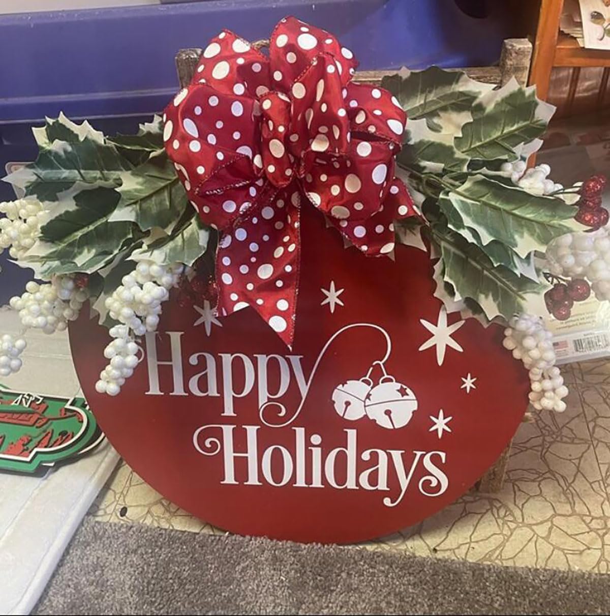 Plantilla navideña para pintar sobre madera, plantillas redondas de Navidad de 12 pulgadas, plantillas navideñas para decoración de puertas de porche
