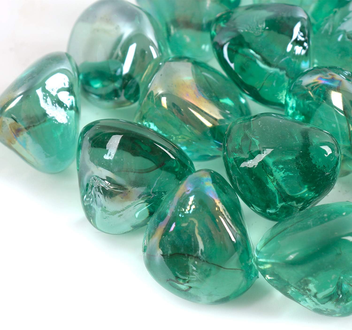 Grava reflectante de vidrio de fuego, gemas de fuego, gotas de fuego, piedras de vidrio de fuego, piedras para pecera, acuario, decoración de jardín