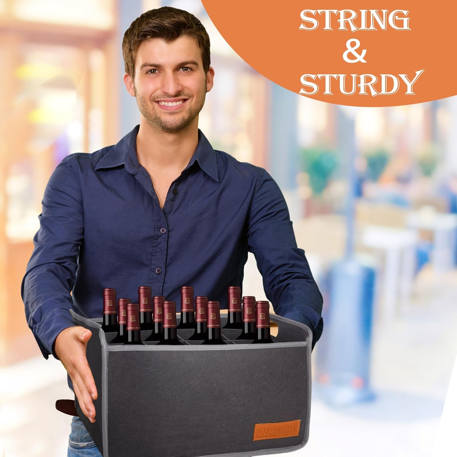 Bolsa de vino para 12 botellas, bolsa reutilizable para vino, bolsas de vino acolchadas térmicas aisladas para botellas de vino, viajes, campamento