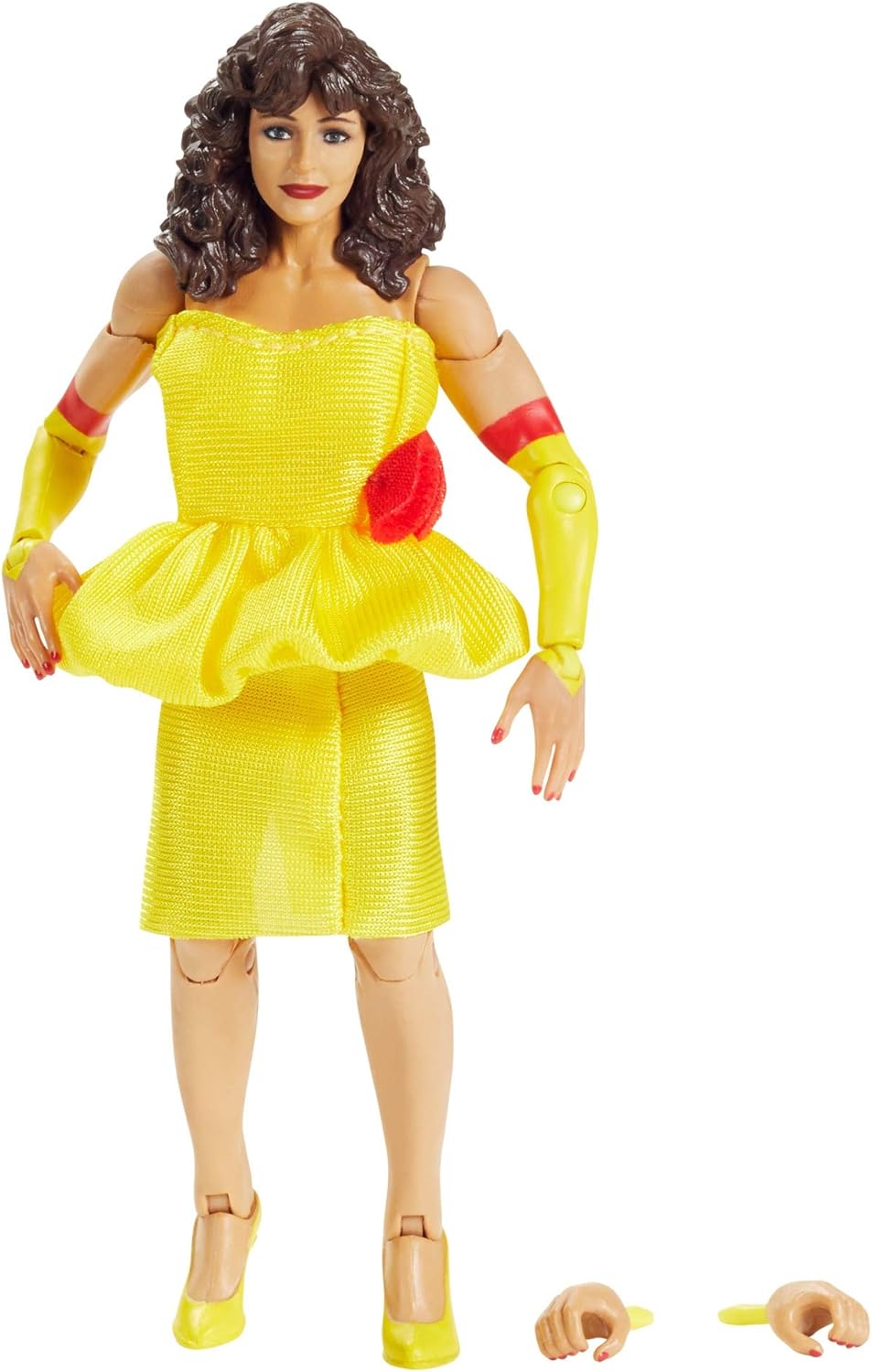 WWE MATTEL Miss Elizabeth Elite Collection – Figura de acción de lujo con detalles faciales realistas, equipo de anillo icónico y accesorios,