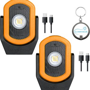 MAXXEON Cyclops – Luz de trabajo recargable LED de 720 lúmenes, luz mecánica, base magnética, luz giratoria de rotación de 360 grados, con una luz MAXXEON Cyclops – Luz de trabajo recargable LED de 720 lúmenes, luz mecánica, base magnética, luz giratoria de rotación de 360 grados, con una luz