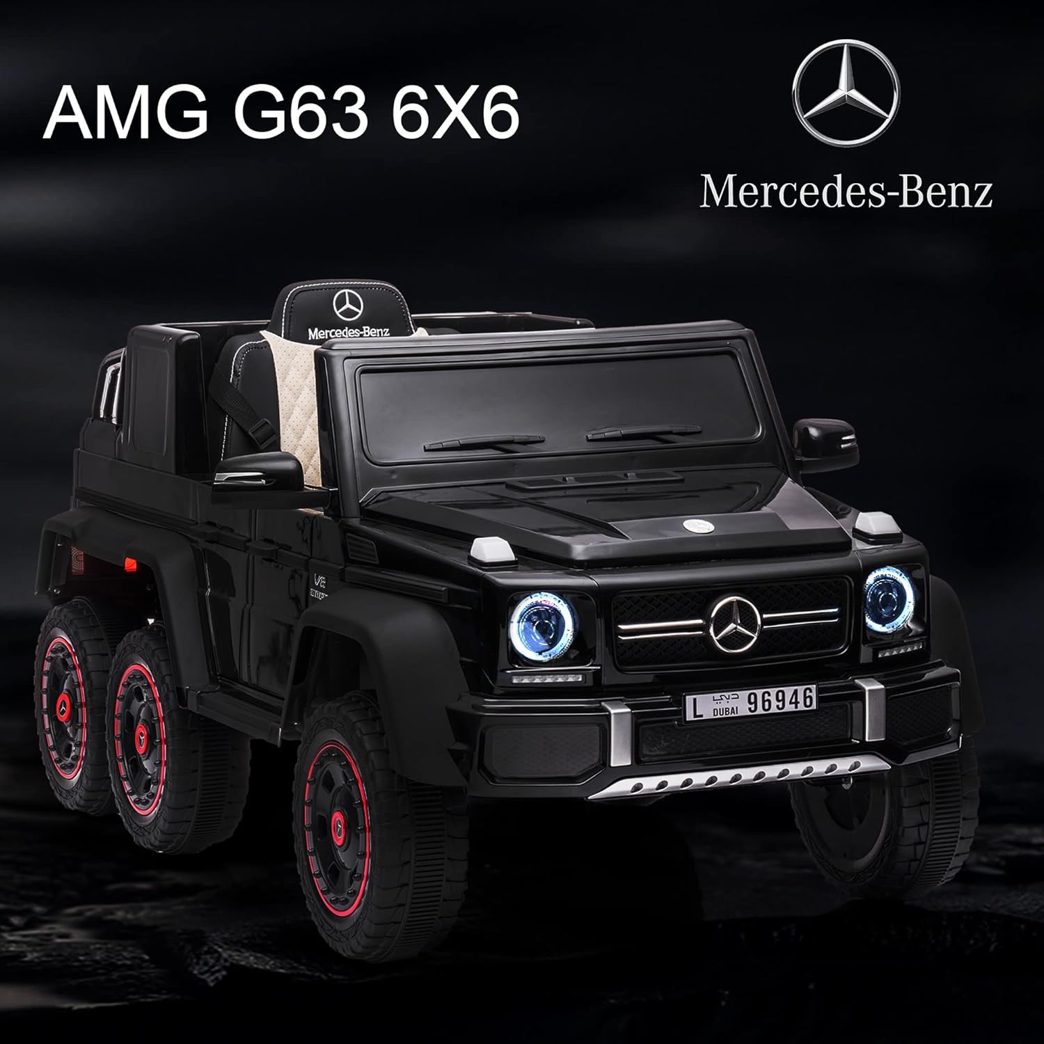 ccko Auto eléctrico para niños, vehículo eléctrico para niños de 24 V 200 W, auto eléctrico Mercedes-Benz con licencia para niños con amortiguador