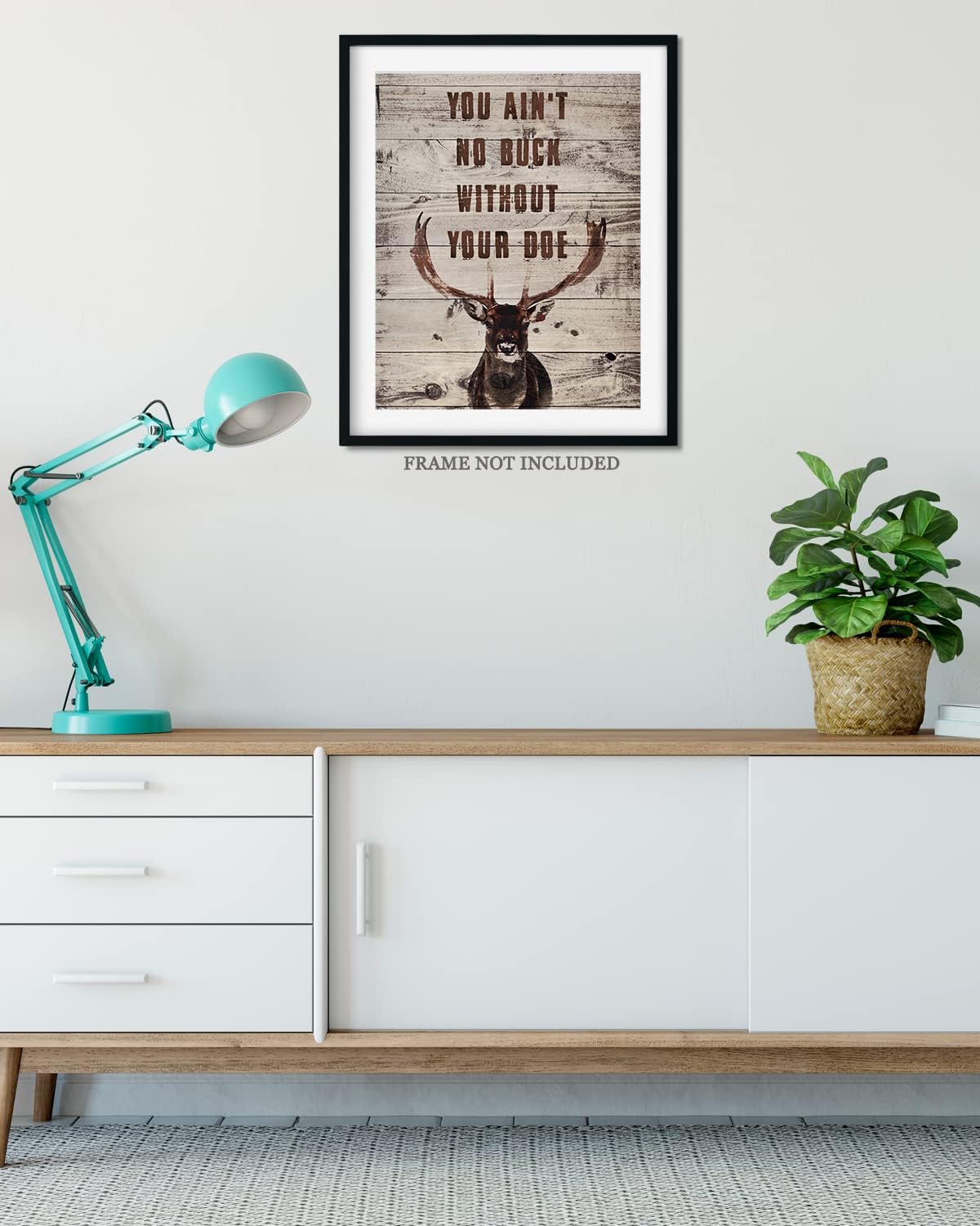 You Ain’t No Buck Without Your Doe – Decoración de caza – Decoración de pared de caza – Regalos para cazadores – Decoración rústica de cabina de