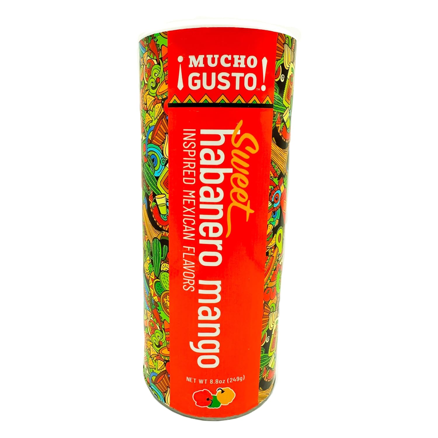 Mucho Gusto! Condimento Habanero Mango  8.8 oz Habanero Powder Taco Condimento  Delicioso condimento de mango habanero hecho de pimienta habanero