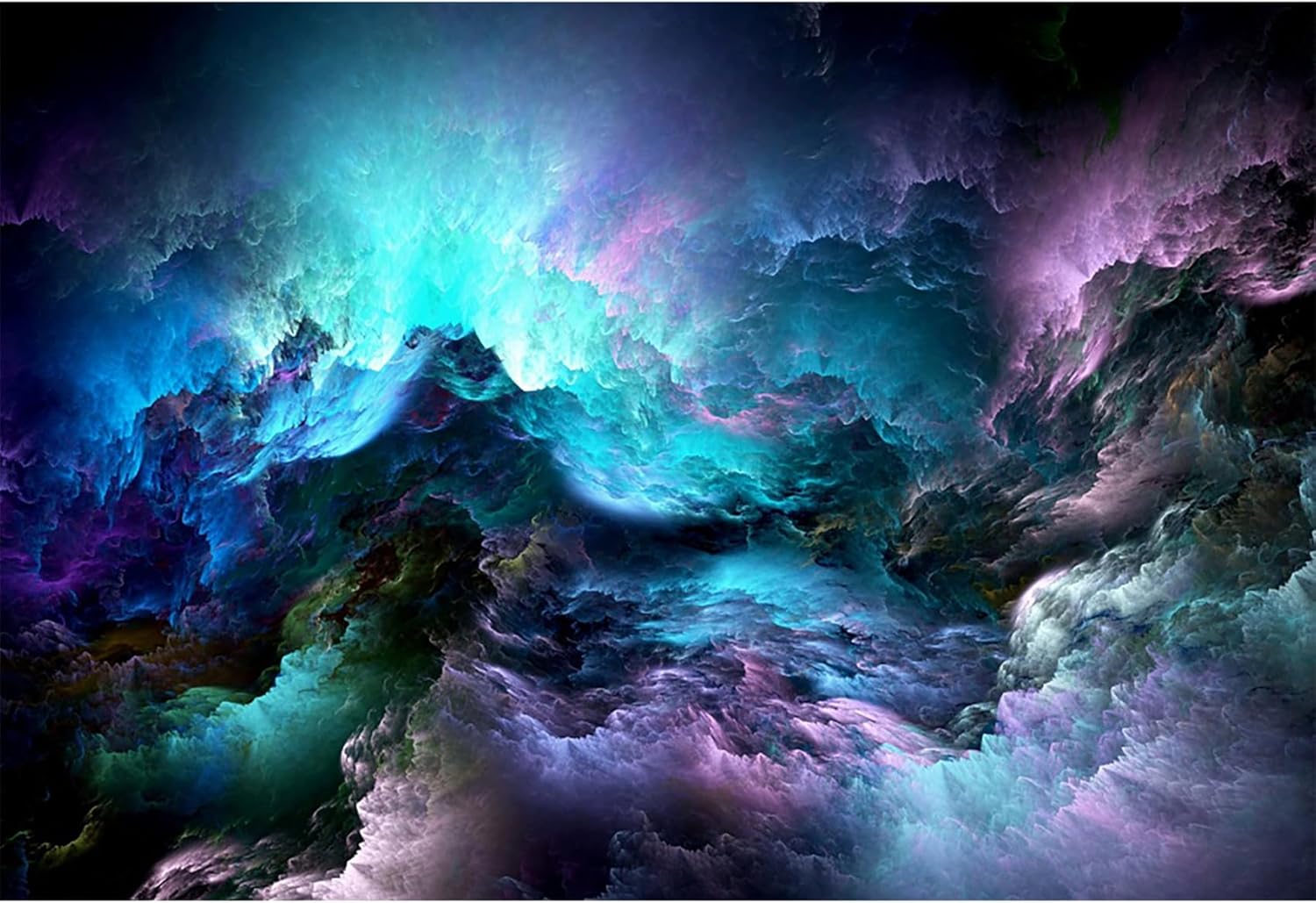 AOFOTO Telón de fondo de nebulosa galaxia misteriosa de 10 x 7 pies, mares de nube, fondo de fotografía de universo, espacio exterior, abstracto,