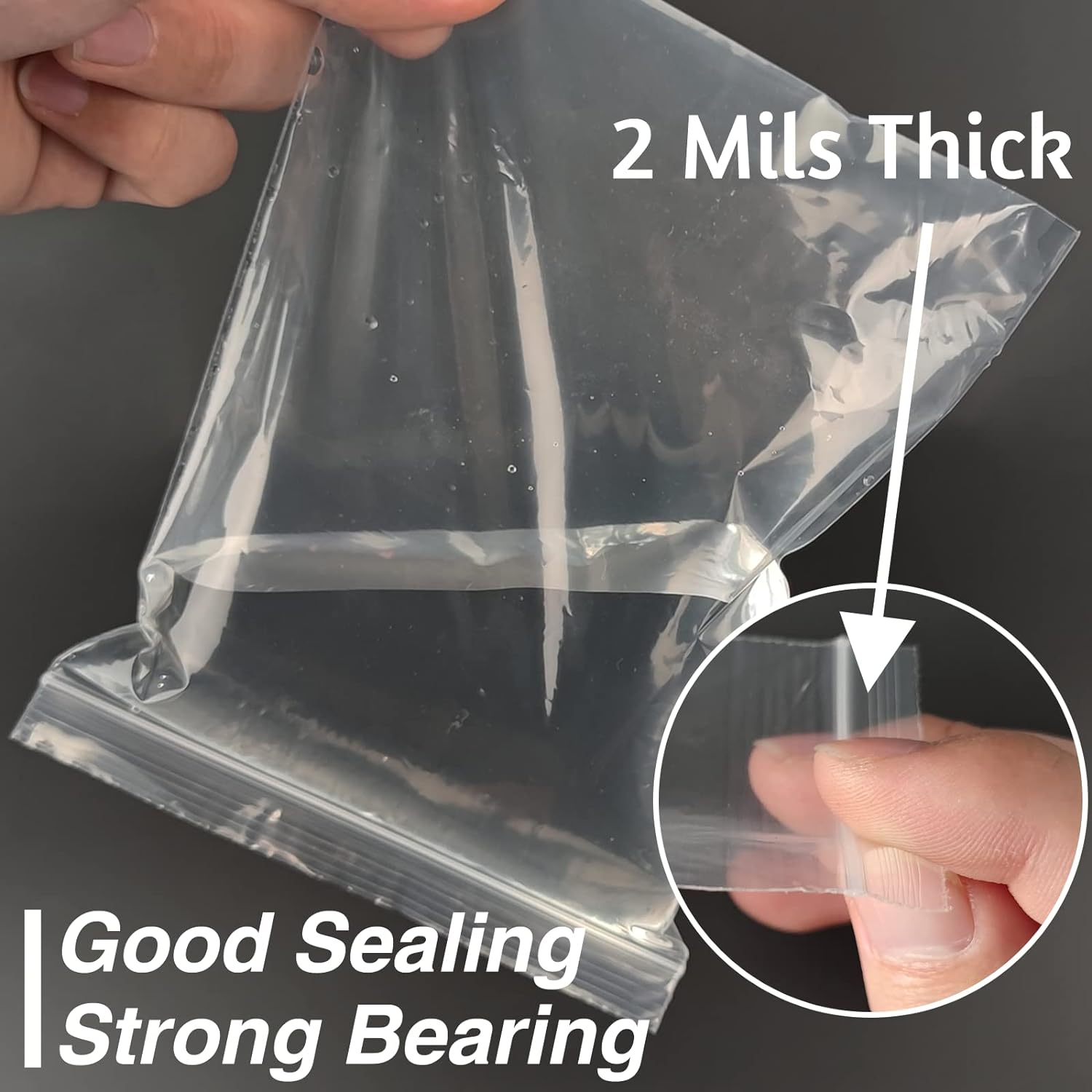 Bolsas De Plastico Para Negocio, 120 bolsas de plástico de 6 x 9 pulgadas, 2 mil de grosor, bolsas transparentes con cremallera para joyas, bolsas