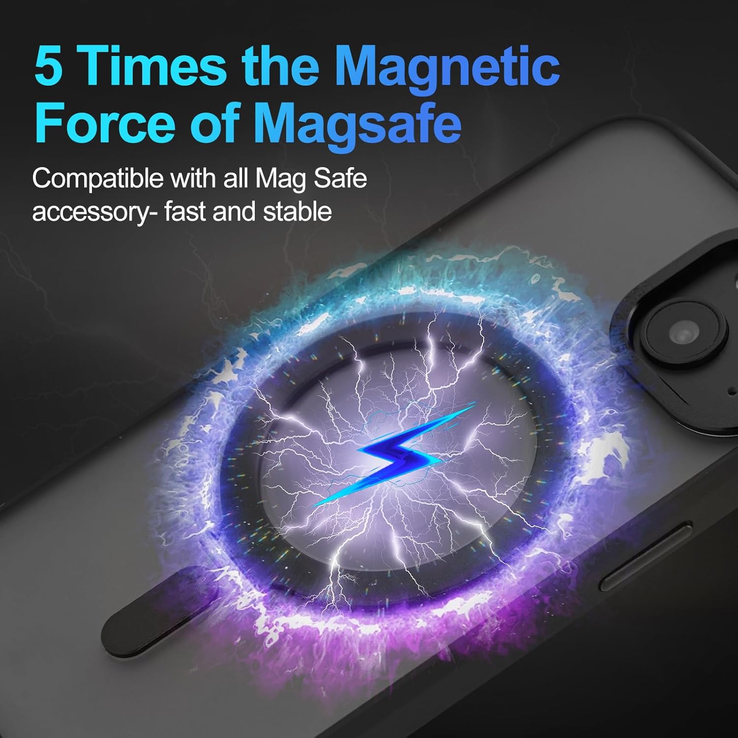 Funda rígida magnética transparente para iPhone 14, compatible con las últimas fundas de teléfono con Magsafe, con soporte, protección de grado