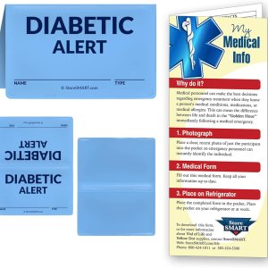 StoreSMART – Vial of Life – Cartera plegable para diabéticos – Soporte de información médica de emergencia para identificación – Paquete de 5 – StoreSMART – Vial of Life – Cartera plegable para diabéticos – Soporte de información médica de emergencia para identificación – Paquete de 5 –