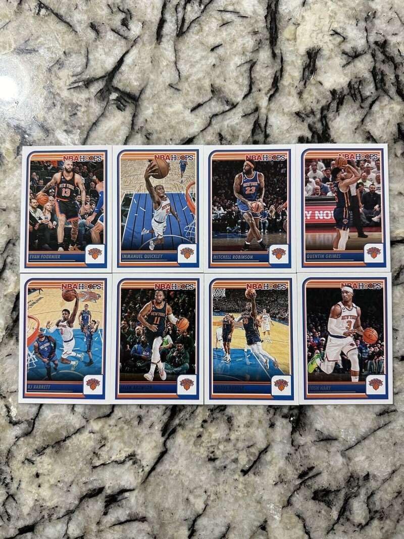 2023-24 Panini NBA Hoops New York Knicks Team Set Includes Rookies (Hand Collated) of 8 Cards #14 Josh Hart 27 Julius Randle 65 Jalen Brunson 70 RJ