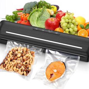 Sellador al vacío automático de sellado de aire para alimentos con modos de alimentos secoshúmedos y diseño de corte con 10 bolsas selladoras de Sellador al vacío automático de sellado de aire para alimentos con modos de alimentos secoshúmedos y diseño de corte con 10 bolsas selladoras de