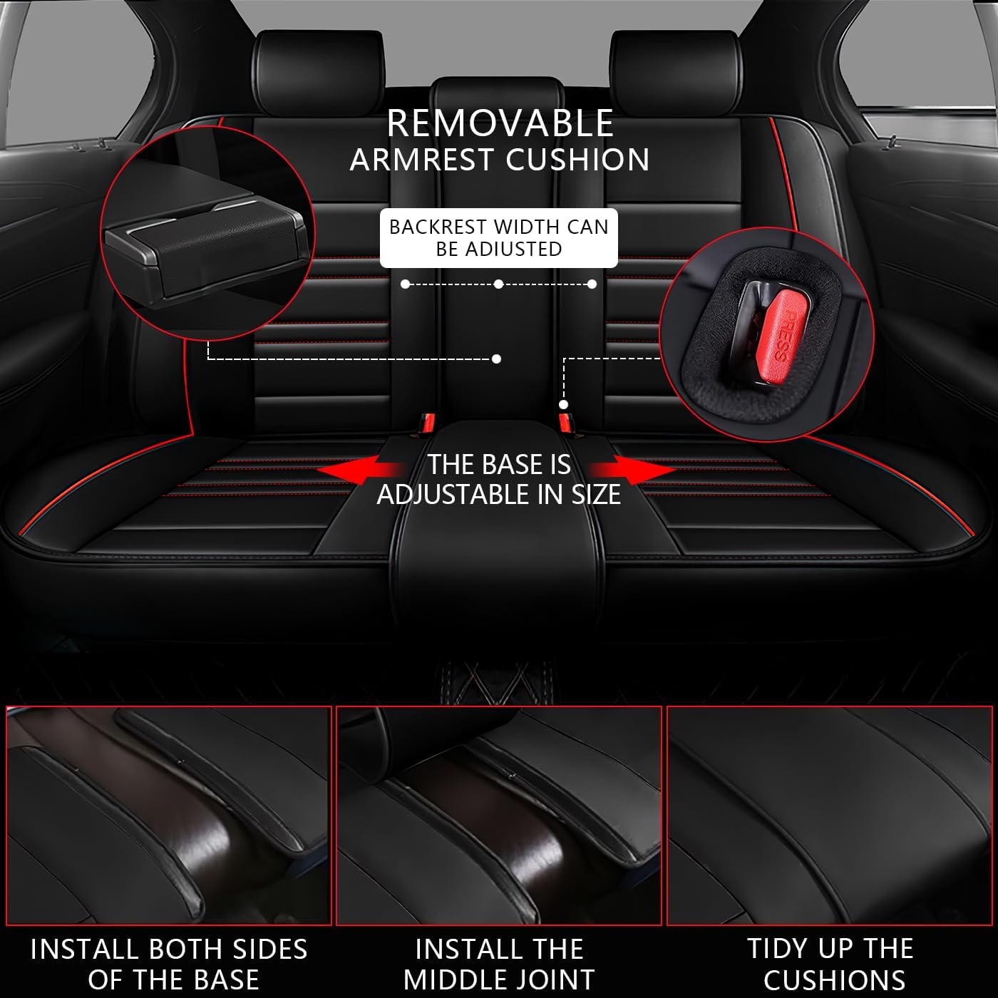 Fundas de asiento de automóvil para Mercedes-Benz GLS 550 2017-2019, 7 fundas de cuero para asientos, fundas de asiento delantero y trasero,