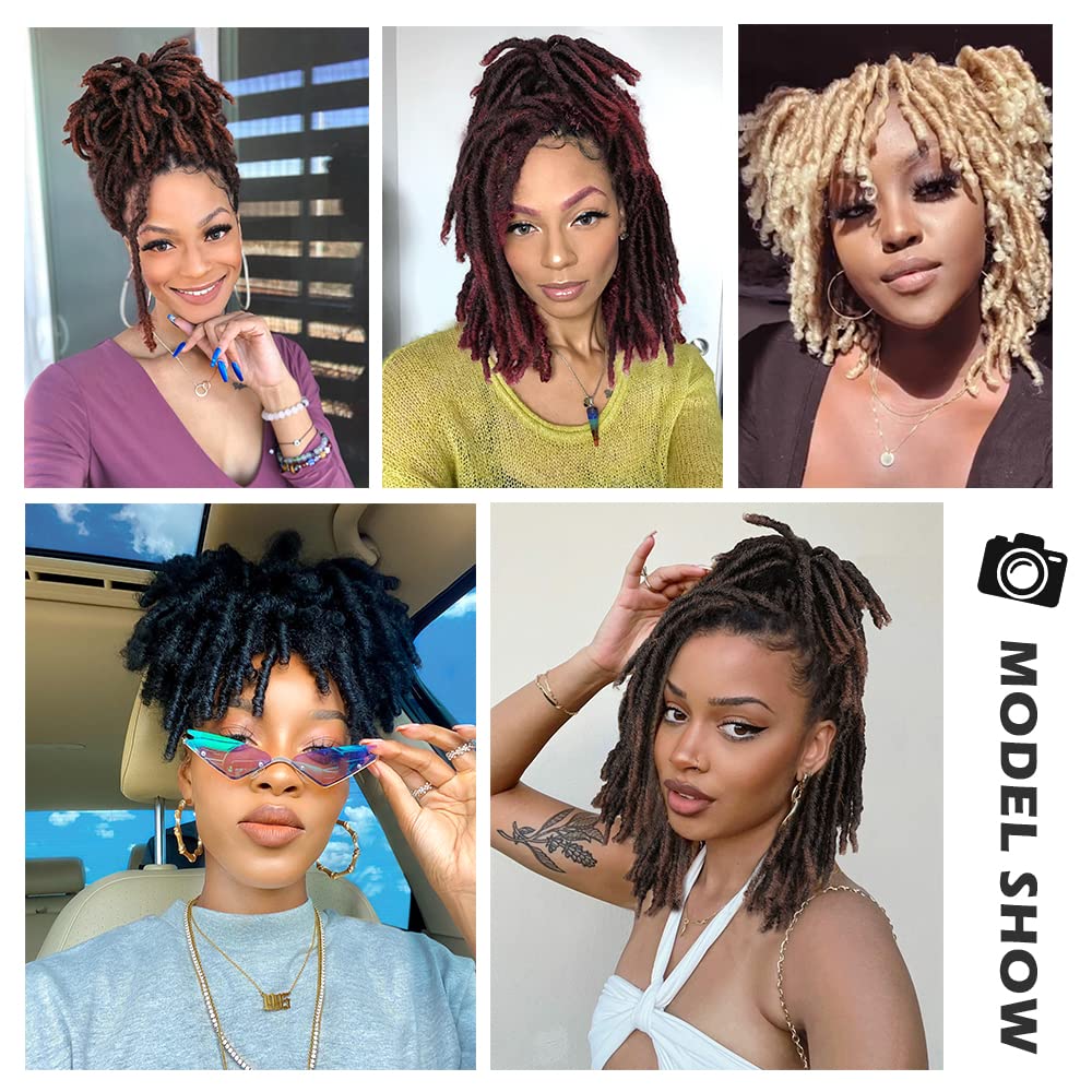 WIGNEE Pelo de ganchillo 120 hebras de pelo sintético de 8 pulgadas, rastas suaves pretrenzadas, rastas de rastas de rastas de 6 paquetes de cabello