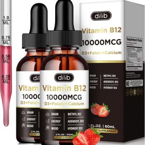 Complejo de vitamina B12 de 10000 mcg  Suplemento sublingual de triple líquido vegano B-12 gotas  Mezcla de metilcobalamina y adenosilcobalamina e Complejo de vitamina B12 de 10000 mcg  Suplemento sublingual de triple líquido vegano B-12 gotas  Mezcla de metilcobalamina y adenosilcobalamina e