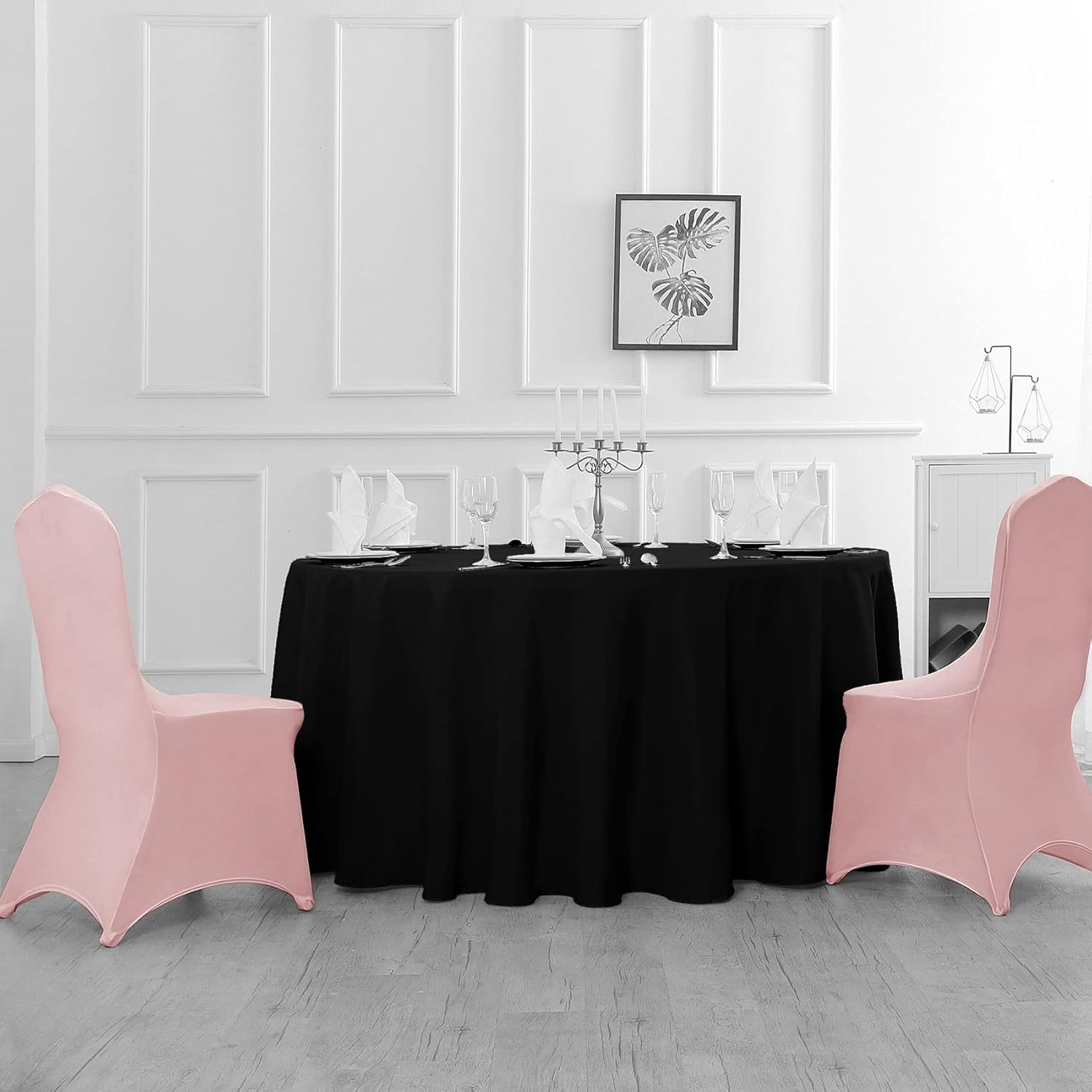 Mantel redondo de 70 pulgadas, resistente a las manchas y a las arrugas, lavable, mantel de tela decorativa para mesa de comedor, fiestas de bufé y