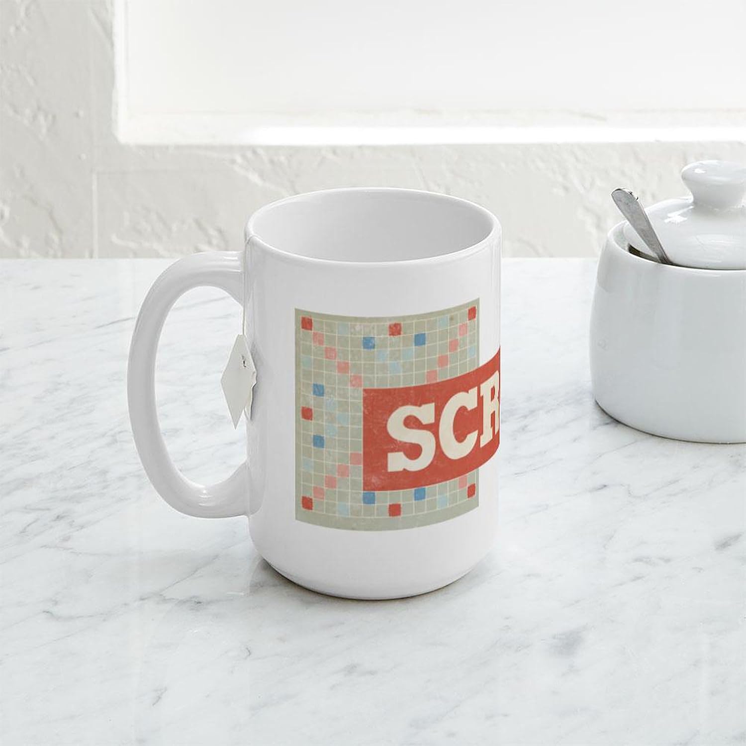 CafePressScrabbletaza de café, tamaño grande, 15onzas Taza de café de color blanco, L, Blanco