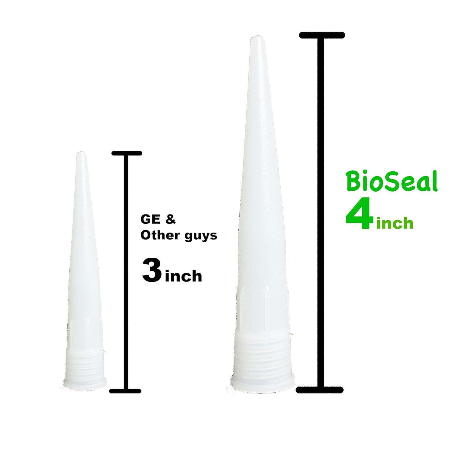 White BioSeal – Sellador de silicona para cocina y baño, resistente al agua y de bajo olor, cartucho de 10.1 onzas, color blanco (paquete de 10)