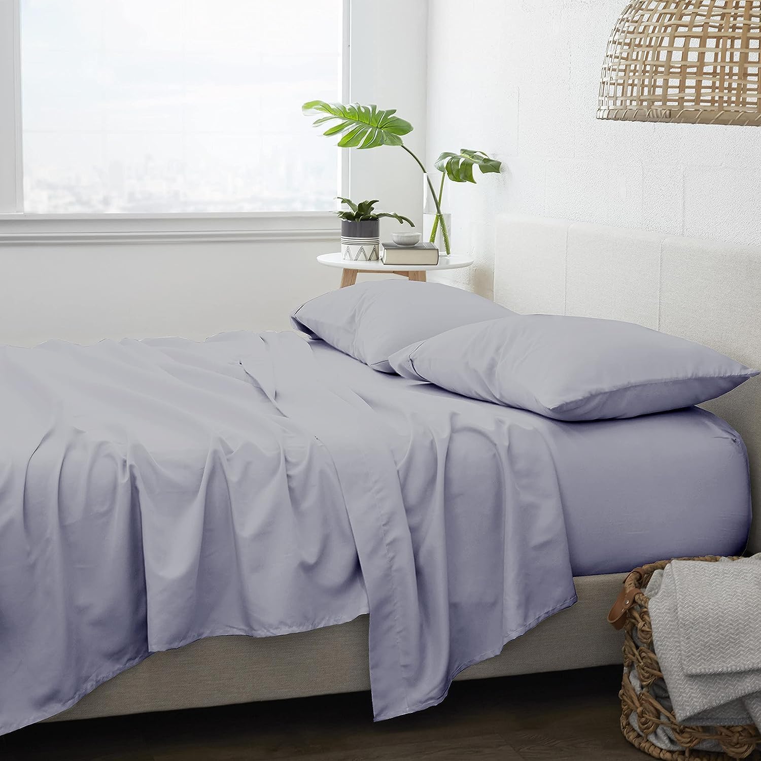 Juego de sábanas divididas tamaño King para cama ajustable, sábanas de algodón divididas tamaño King con bolsillos profundos, 5 piezas, sábanas