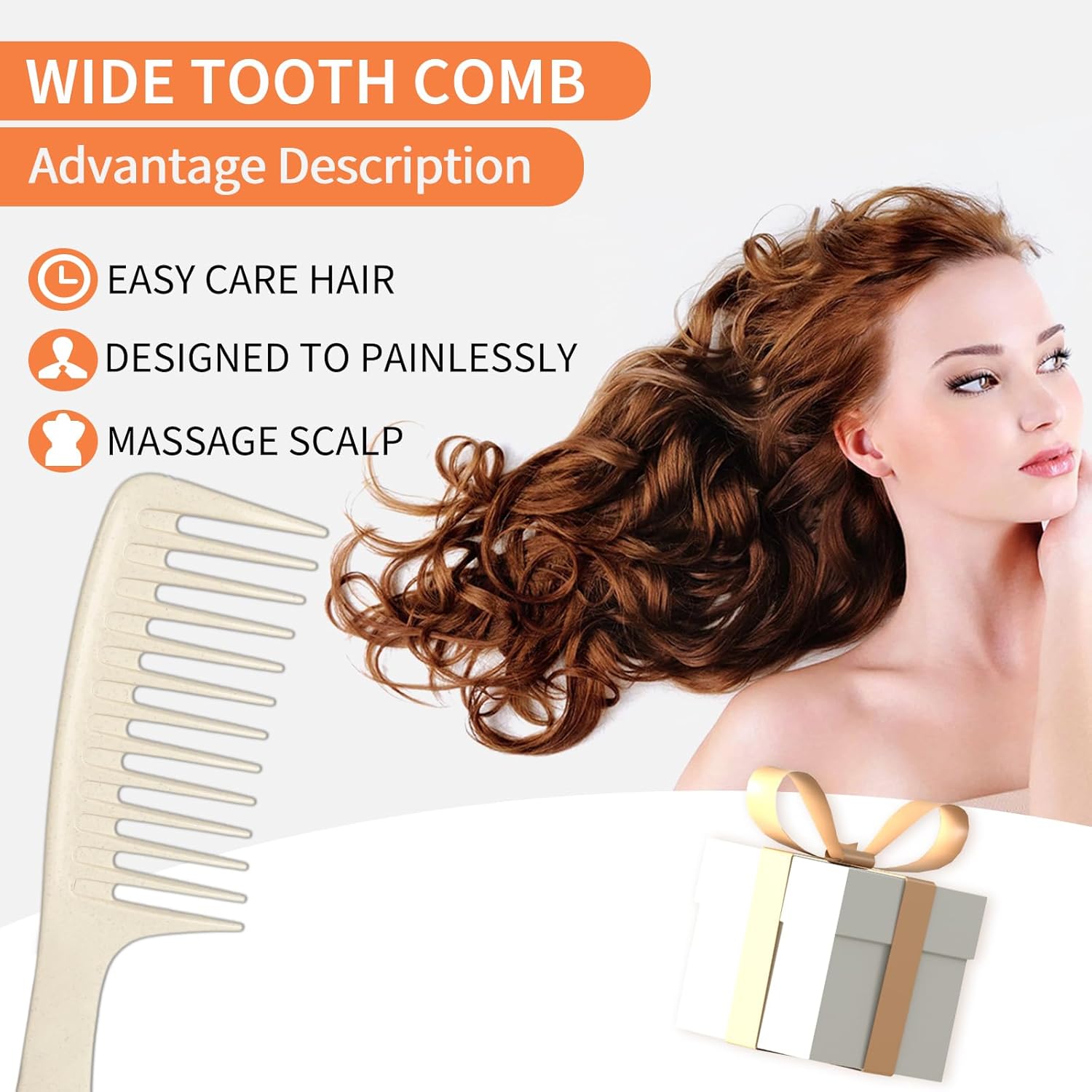 Cepillo desenredante para cabello húmedo, 3 piezas, cepillo para el cabello para mujeres, cepillo desenredante para cabello rizado, peine de dientes