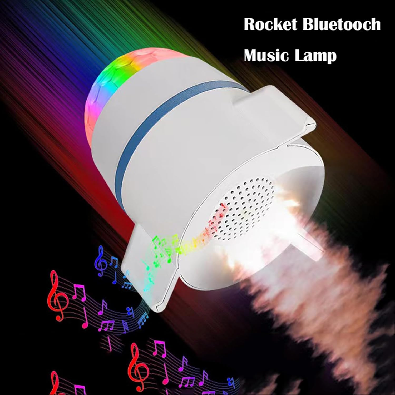 Luz de bola mágica giratoria colorida recargable con altavoz Bluetooth disco giratorio bola mágica luz activada por sonido DJ luces luz de escenario