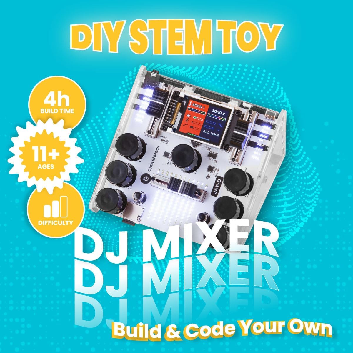 CircuitMess – Kit electrónico de juguetes STEM para niños mayores de 11 años – Kit de ciencia y robótica – Kit de ingeniería con actividades STEM –