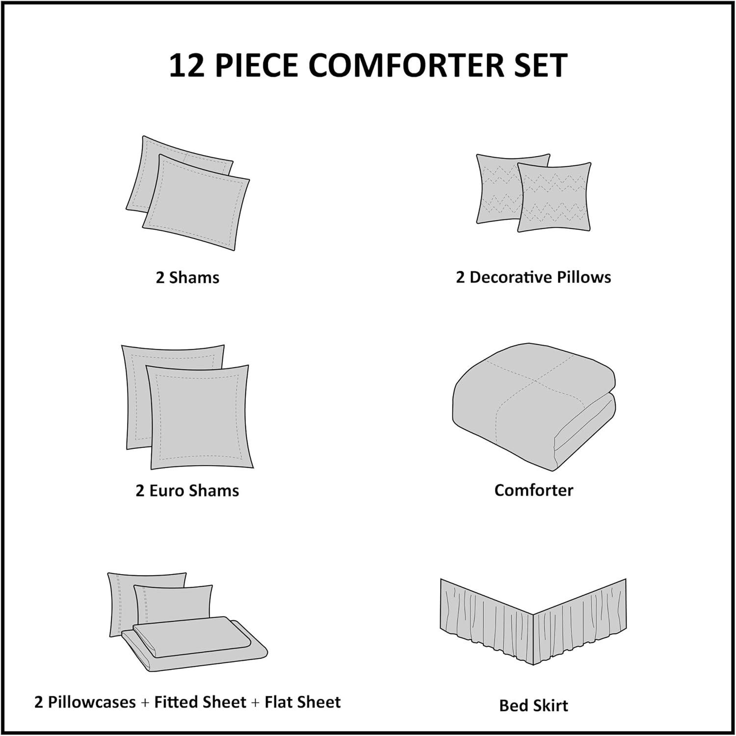 Madison Park – Cómodo edredón de cama en una bolsa, diseño tradicional de jacquard de lujo para todas las estaciones con juego de sábanas completo,