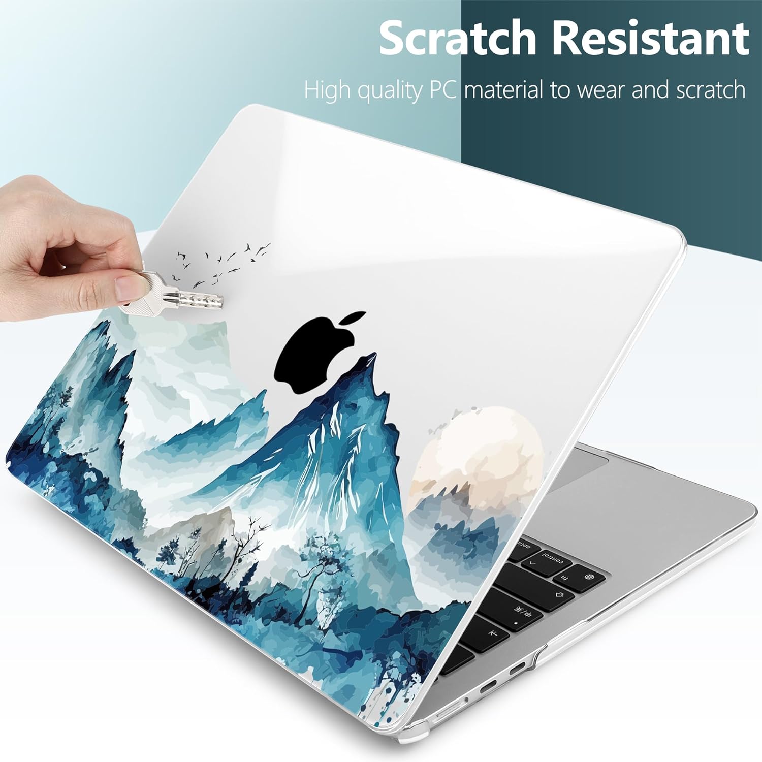 DONGKE Funda para MacBook Air M3 M2 de 15 pulgadas 2023 2024 A2941 A3114 con pantalla Retina y Touch ID, funda rígida de plástico y funda de teclado