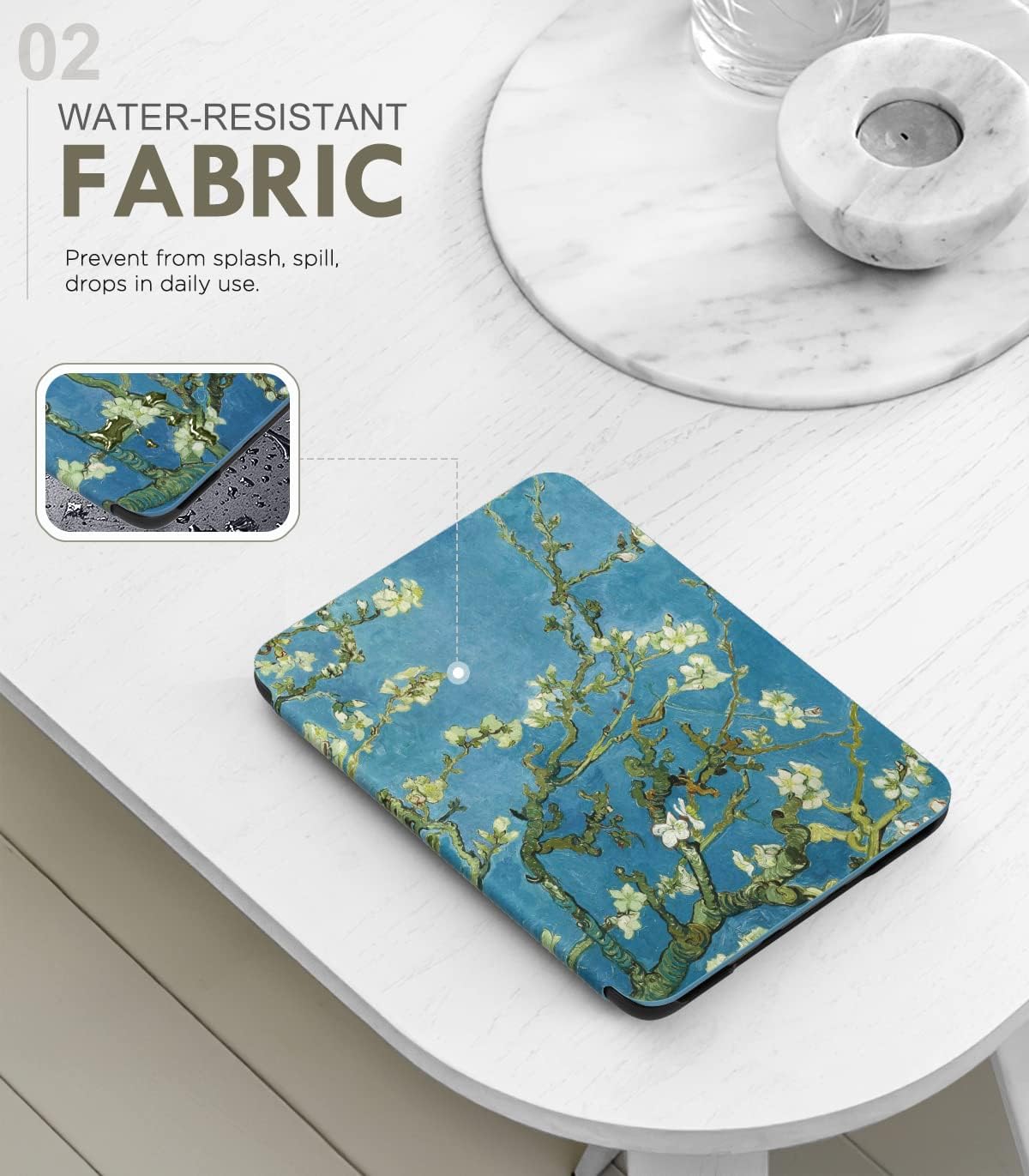 MoKo Funda compatible con Kindle de 6″ (11. generación-2022), carcasa ligera con encendido y apagado automático para Kindle 2022 11 generación