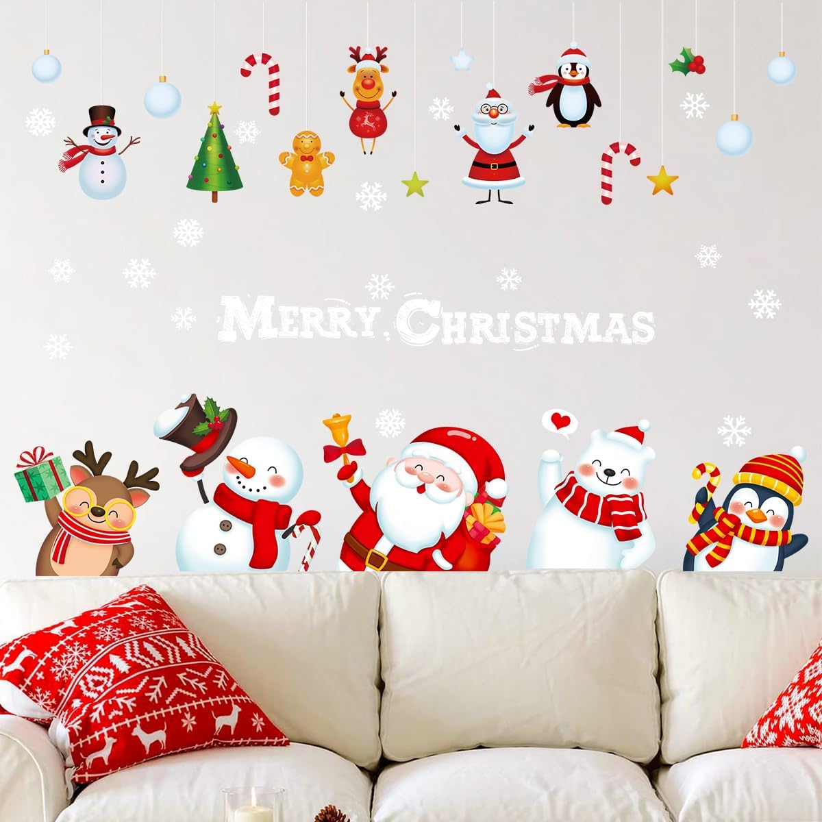 Calcomanías de pared de Navidad, calcomanías de pared de Navidad extraíbles, calcomanías de pared de Navidad, calcomanías de pared de Navidad,