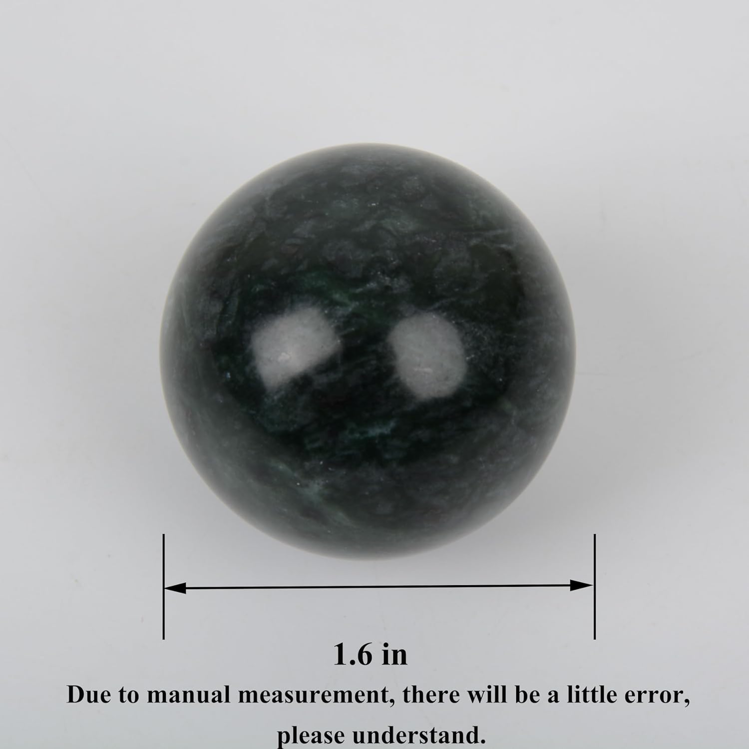 Pelotas Baoding de mármol natural de bolas tradicionales chinas para el cuidado de la salud, paquete de 2 bolas de masaje de 1.6 pulgadas para