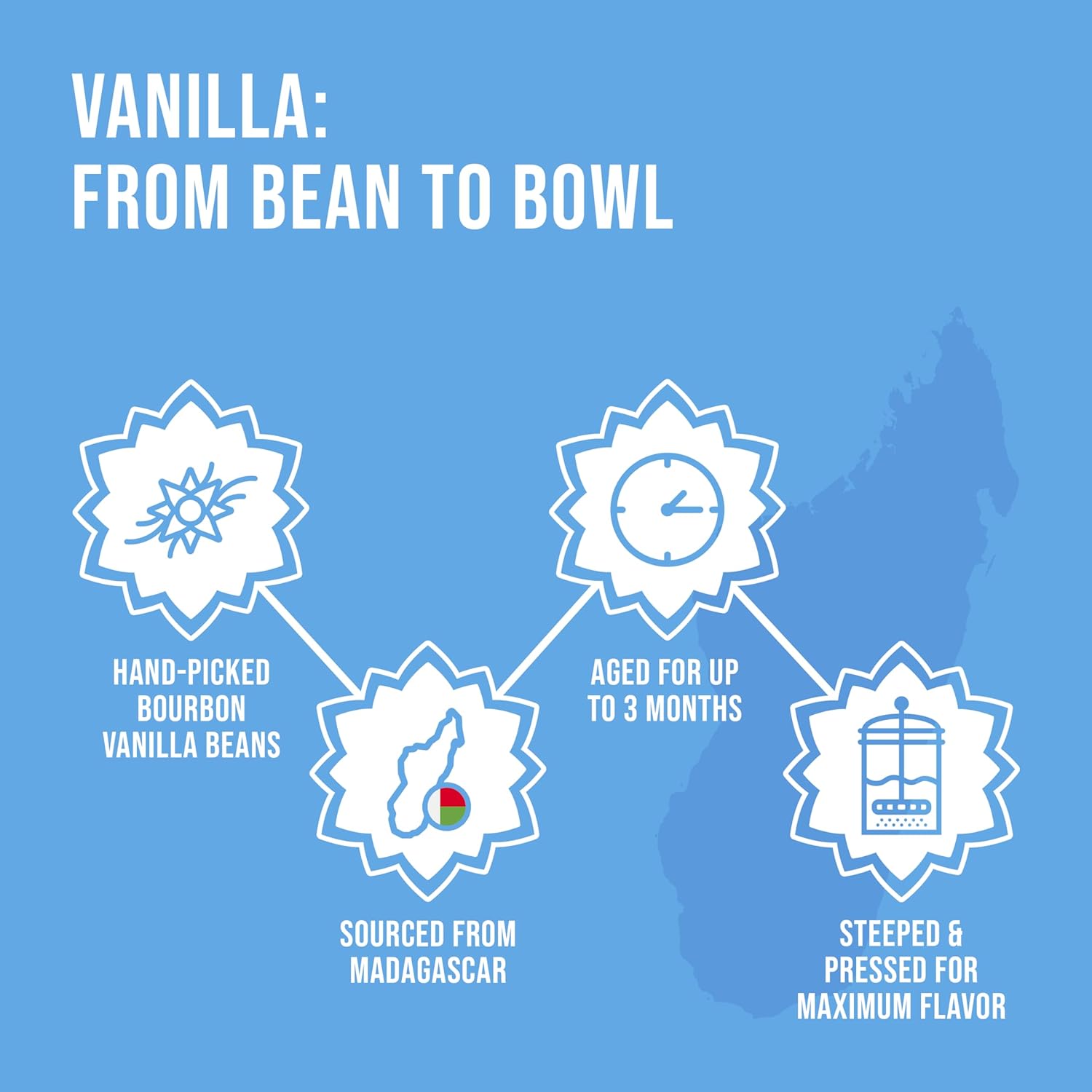 Magnolia-Star Pasta de vainilla, botella de 8 onzas, hecha con agave orgánico, polvo de vainilla en polvo y extracto de vainilla puro de doble