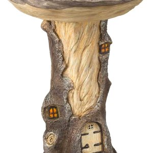 WDNM Baño de pájaros de poliresina, cuenco de baño para pájaros al aire libre, fuente de pedestal de resina para manualidades de patio, casa de WDNM Baño de pájaros de poliresina, cuenco de baño para pájaros al aire libre, fuente de pedestal de resina para manualidades de patio, casa de