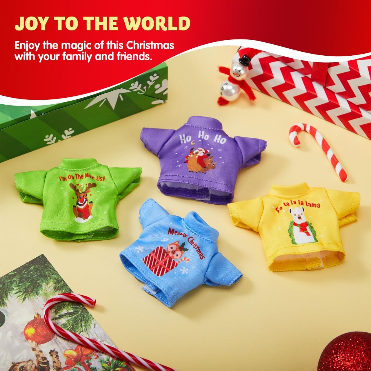 JOYIN 4 paquetes de ropa de Navidad para muñeca, elegante conjunto de ropa de muñeca, decoraciones navideñas y especiales de vacaciones
