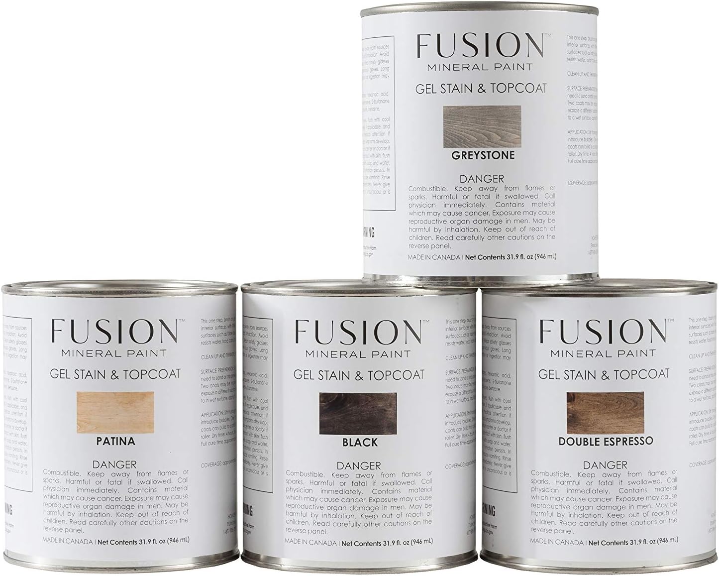 Fusion Mineral Paint – Gel Stain & Topcoat – 32.0 fl oz – Pátina (Transparente)