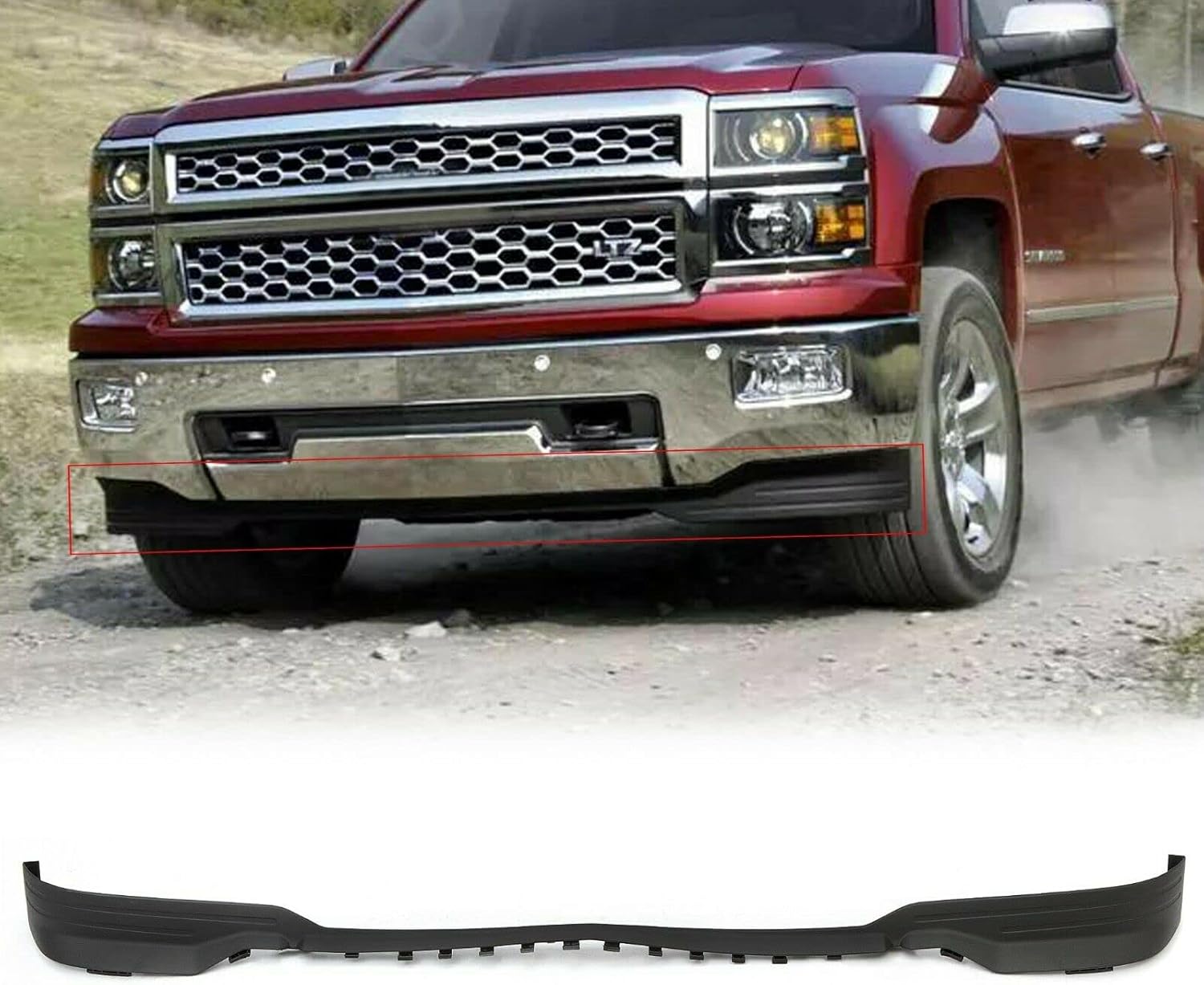 Delantal delantero negro de la cenefa inferior del deflector de la presa del aire para2014-2015 Silverado 1500