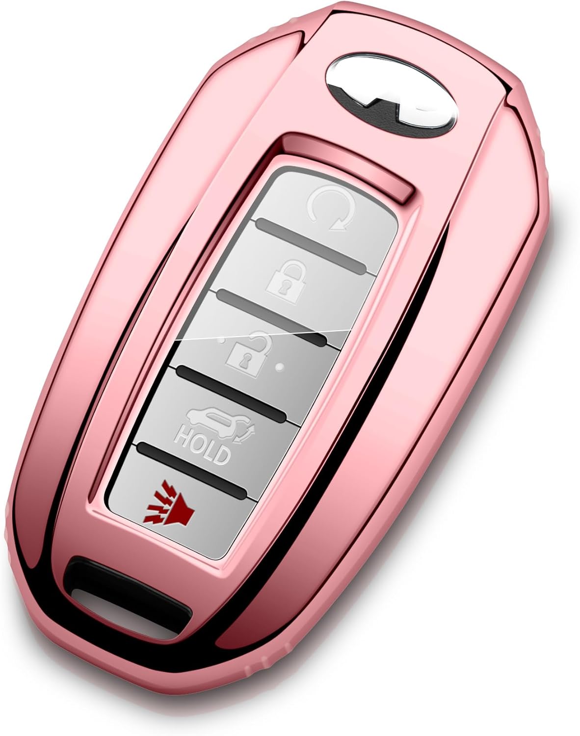 Tengare Funda para llavero de automóvil compatible con funda para llaves Infiniti, protector rosa