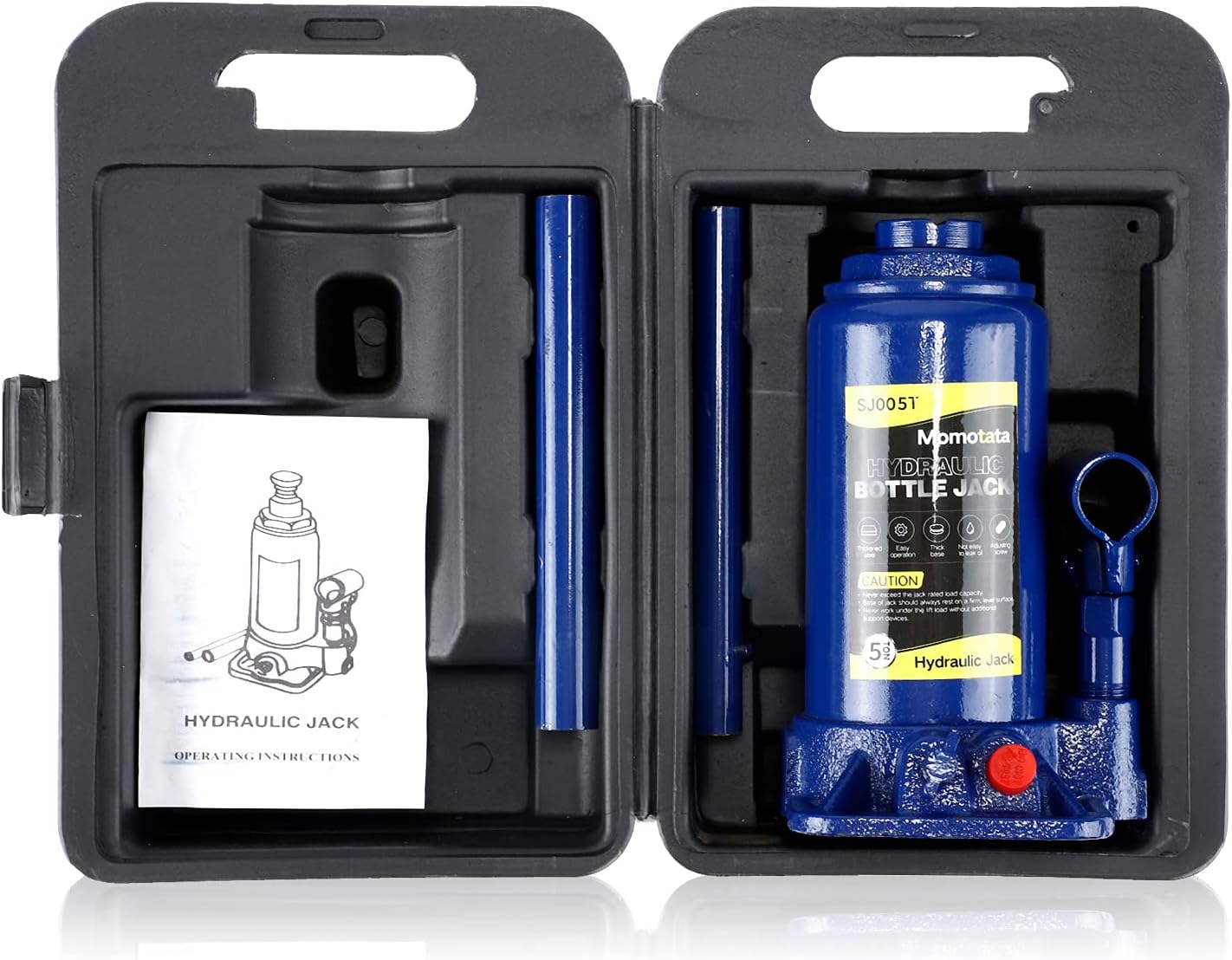 Gato hidráulico portátil para botellas soldado con funda de transporte, 2 toneladas, 5 toneladas, 8 toneladas, 10 toneladas, 20 toneladas, capacidad
