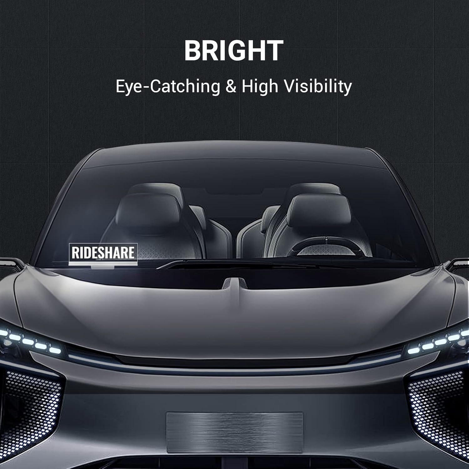 Rideshare – Letrero de luz para automóvil, accesorios de taxista que cambian de color, alimentado por USB, luz brillante y brillante, montaje en