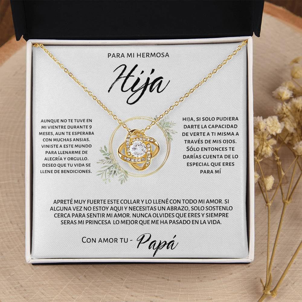 LEO’S PRINT SHOP Regalo para Hija Collar para hija de Papá, Joyas Únicas que Reflejan la Belleza del Vínculo Padre-Hija en su Cumpleaños,